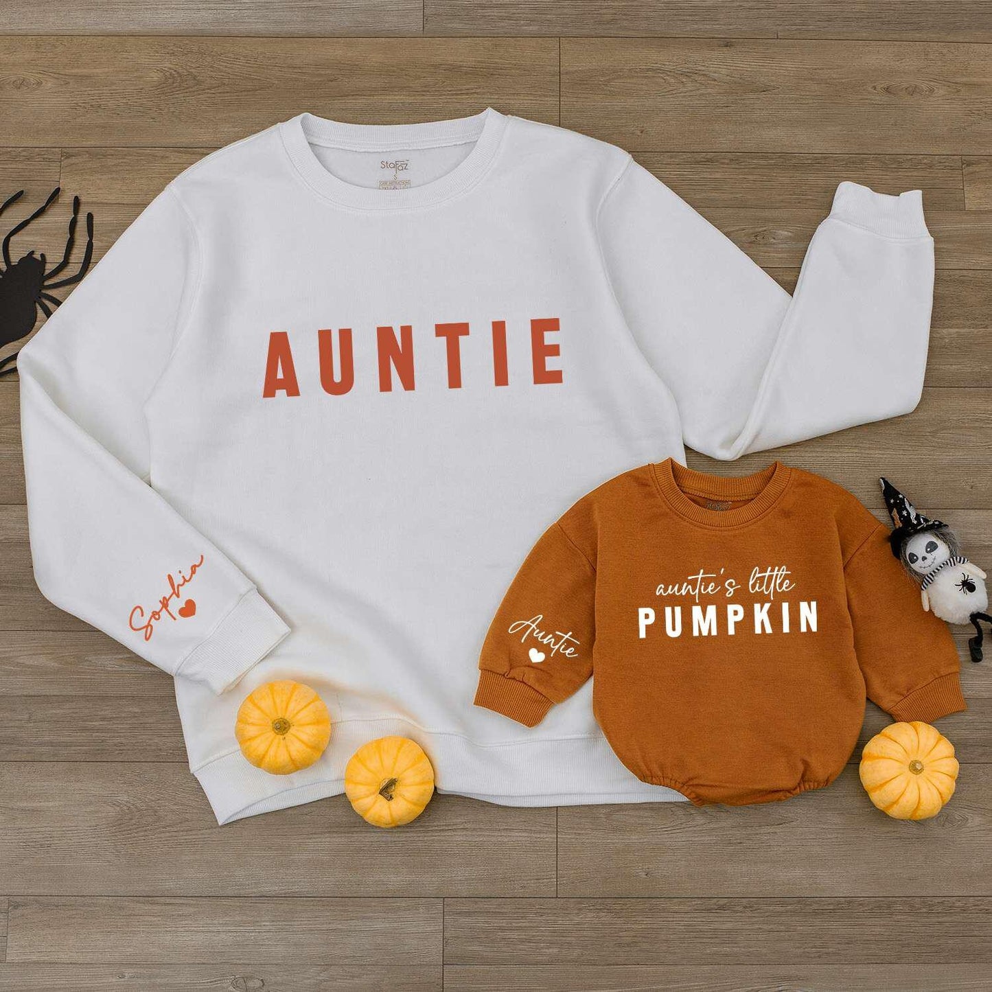 Personalized Baby Romper for 1st Halloween – Auntie’s Pumpkin Outfit