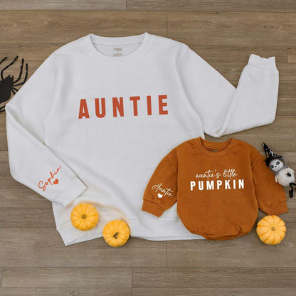 Personalized Baby Romper for 1st Halloween – Auntie’s Pumpkin Outfit