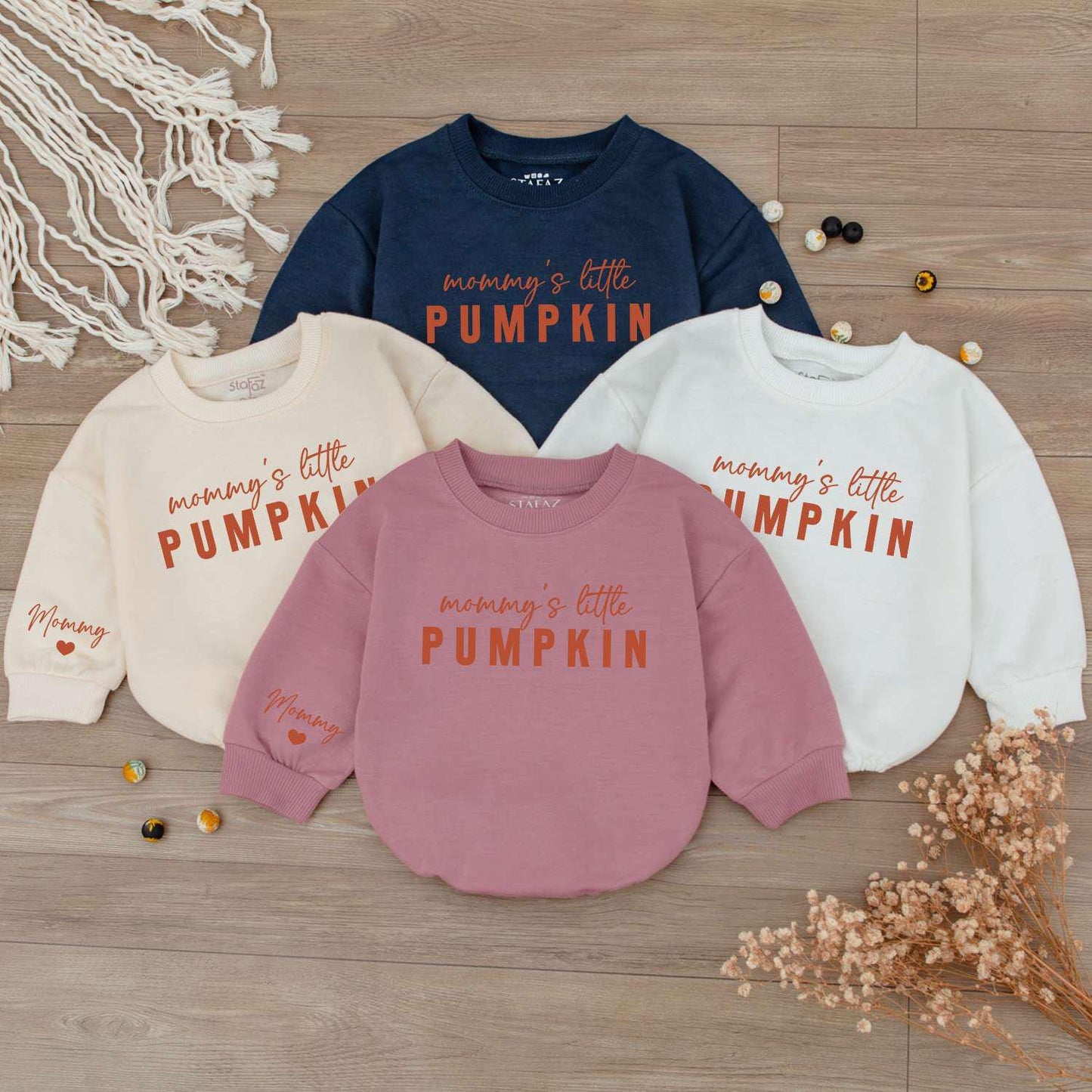 Little Pumpkin Baby Romper & Family Fall Sweatshirts, Custom Outfit