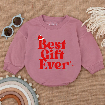 Cozy Christmas Bodysuit: Retro Santa Baby Romper Gift Outfit