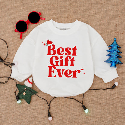 Cozy Christmas Bodysuit: Retro Santa Baby Romper Gift Outfit