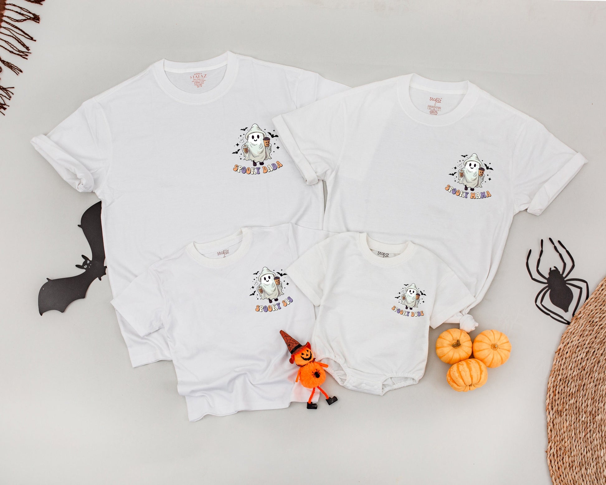 Retro Spooky Family Halloween Tees: Vintage Ghost & Matching Outfits