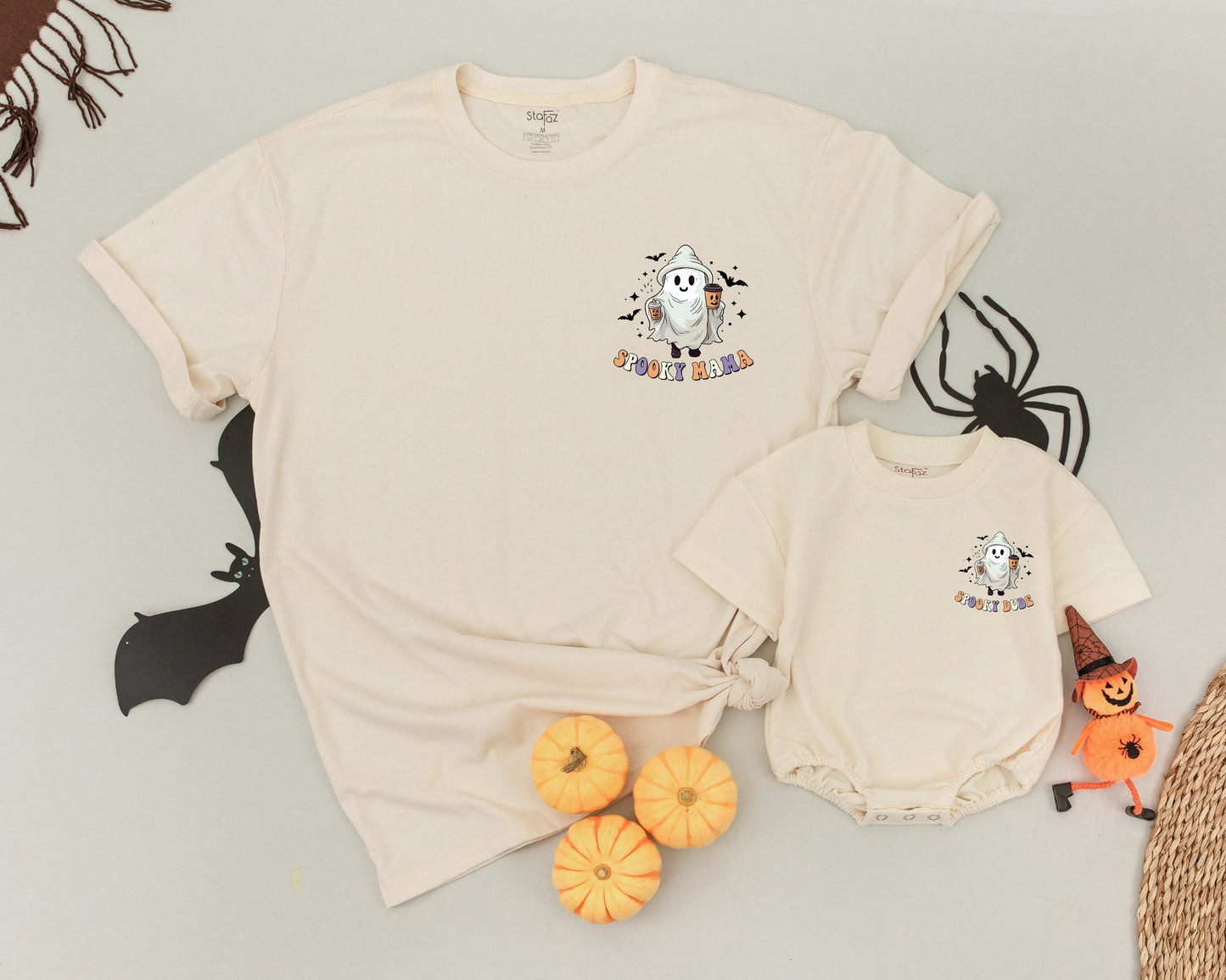 Retro Spooky Family Halloween Tees: Vintage Ghost & Matching Outfits