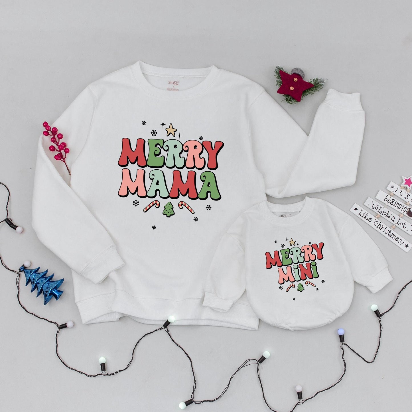 Festive Family Sweaters: Mommy & Me, Custom Xmas Shirts, Retro Style