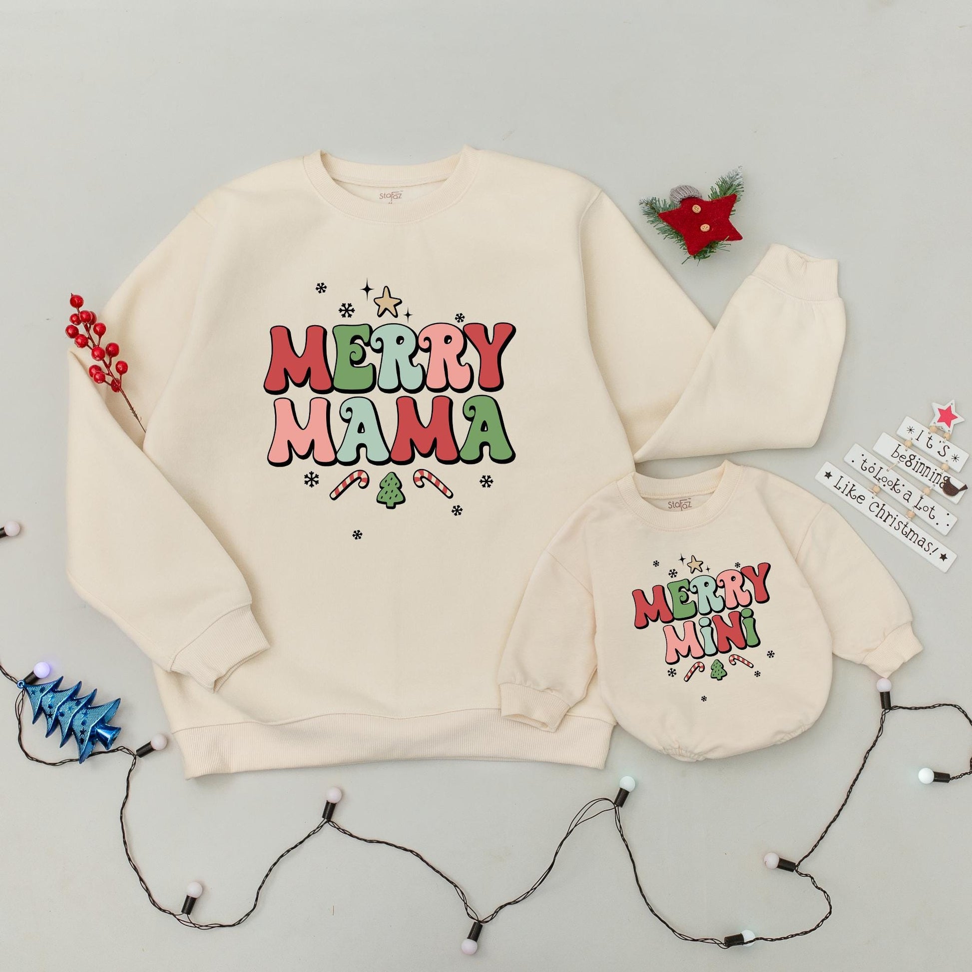 Festive Family Sweaters: Mommy & Me, Custom Xmas Shirts, Retro Style