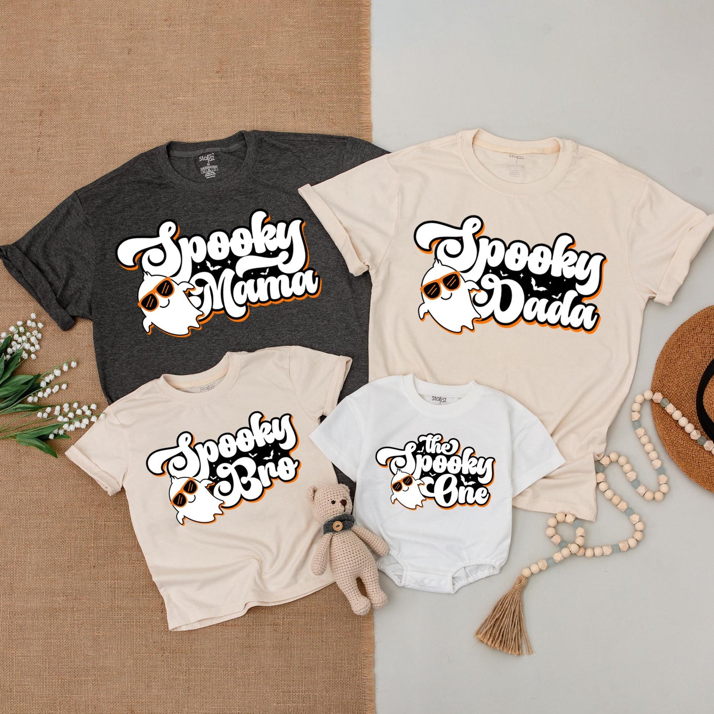 Spooky Family Halloween Outfits: Ghost Birthday Bodysuit & Shirts