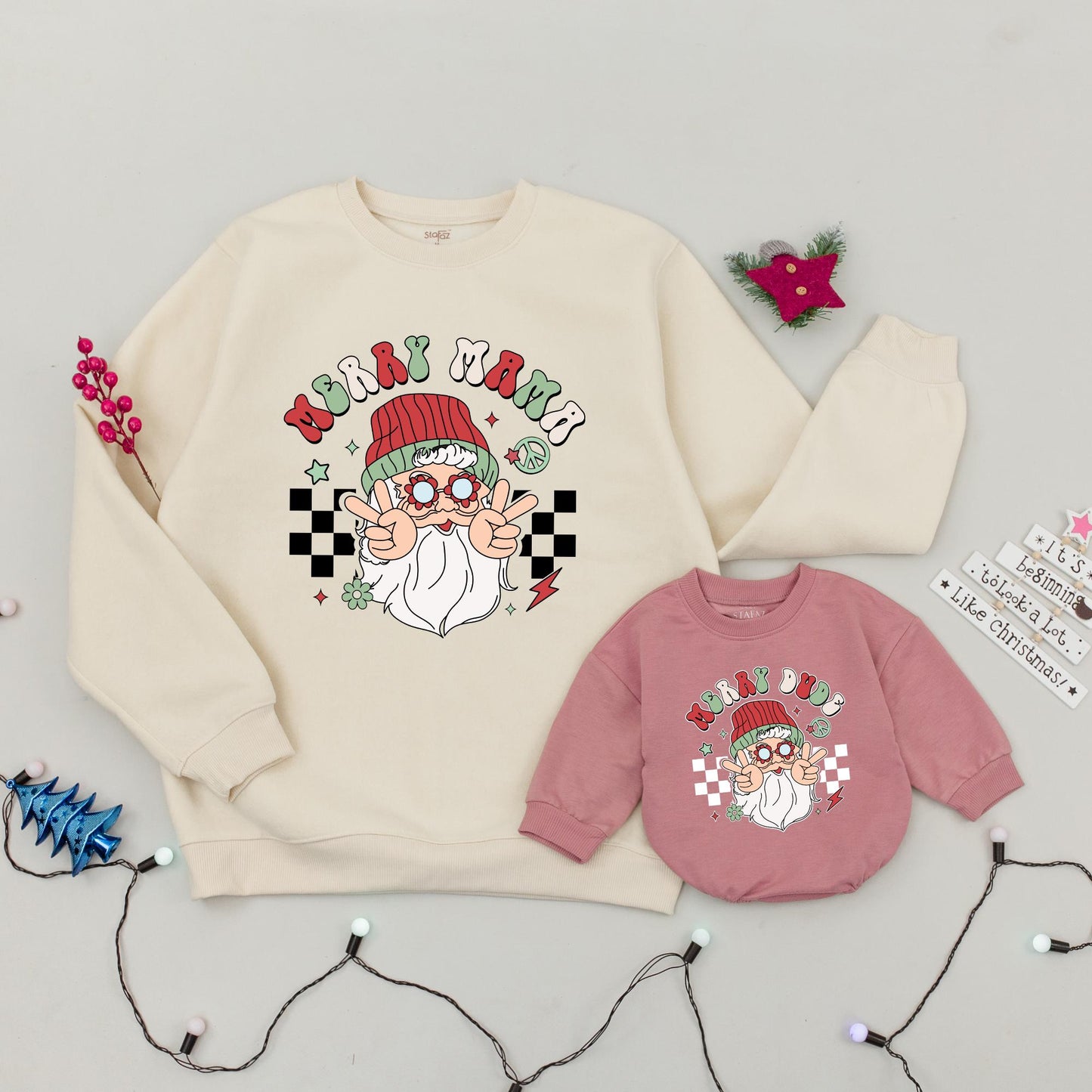 Festive Family Sweaters: Merry Mama & Dude, Custom Christmas Shirts