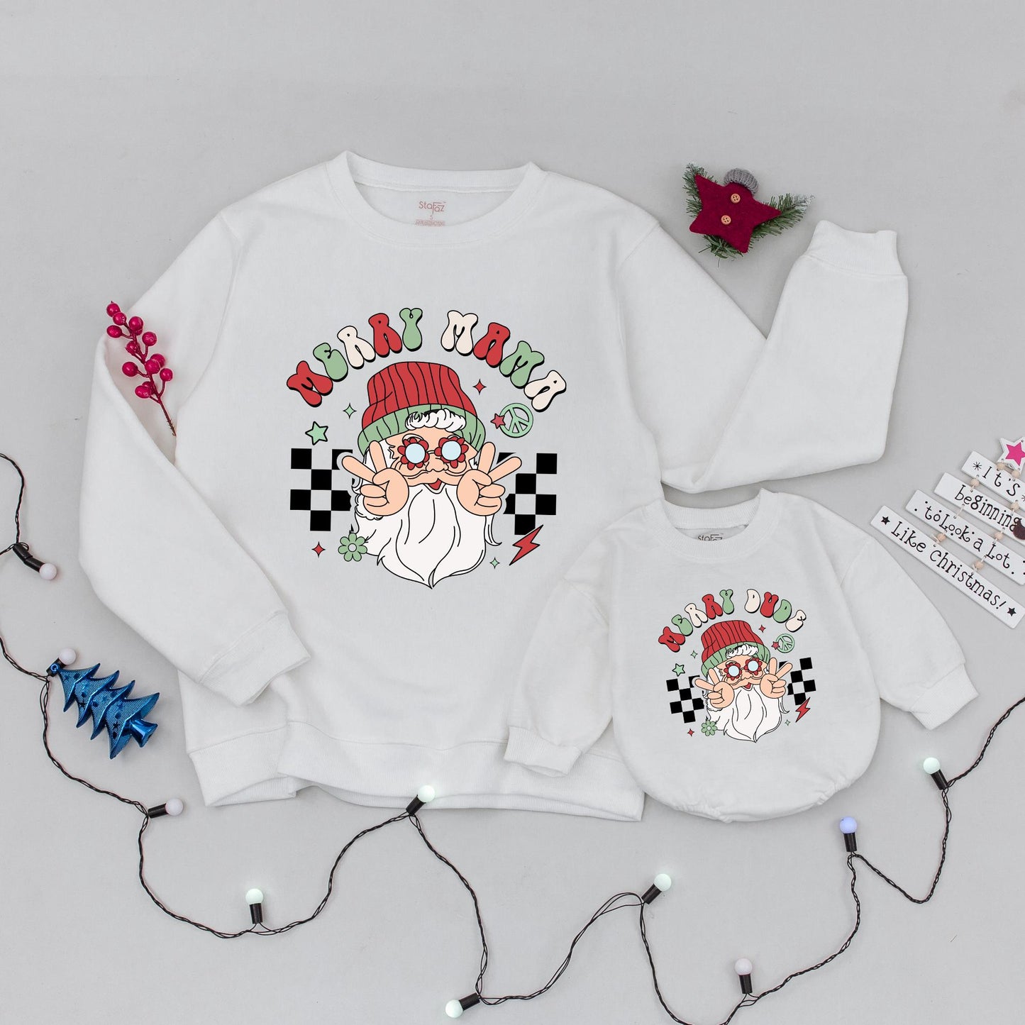 Festive Family Sweaters: Merry Mama & Dude, Custom Christmas Shirts