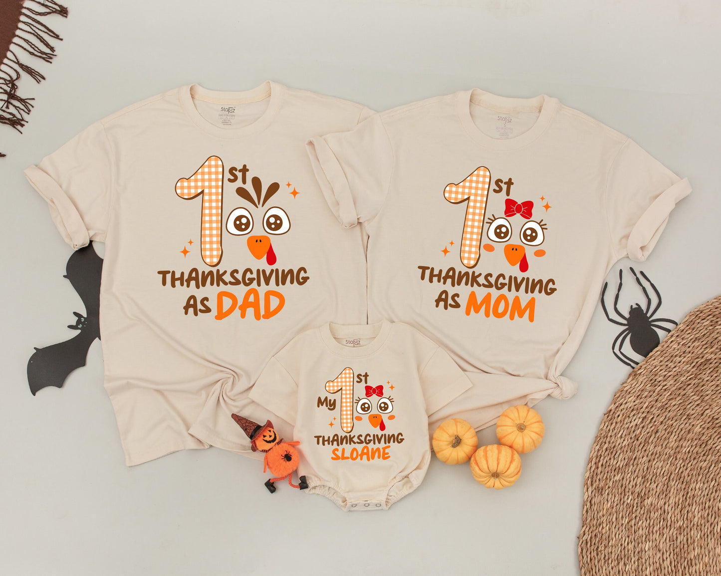 Thanksgiving Family Matching Outfits: Mommy & Me Turkey Day Shirts