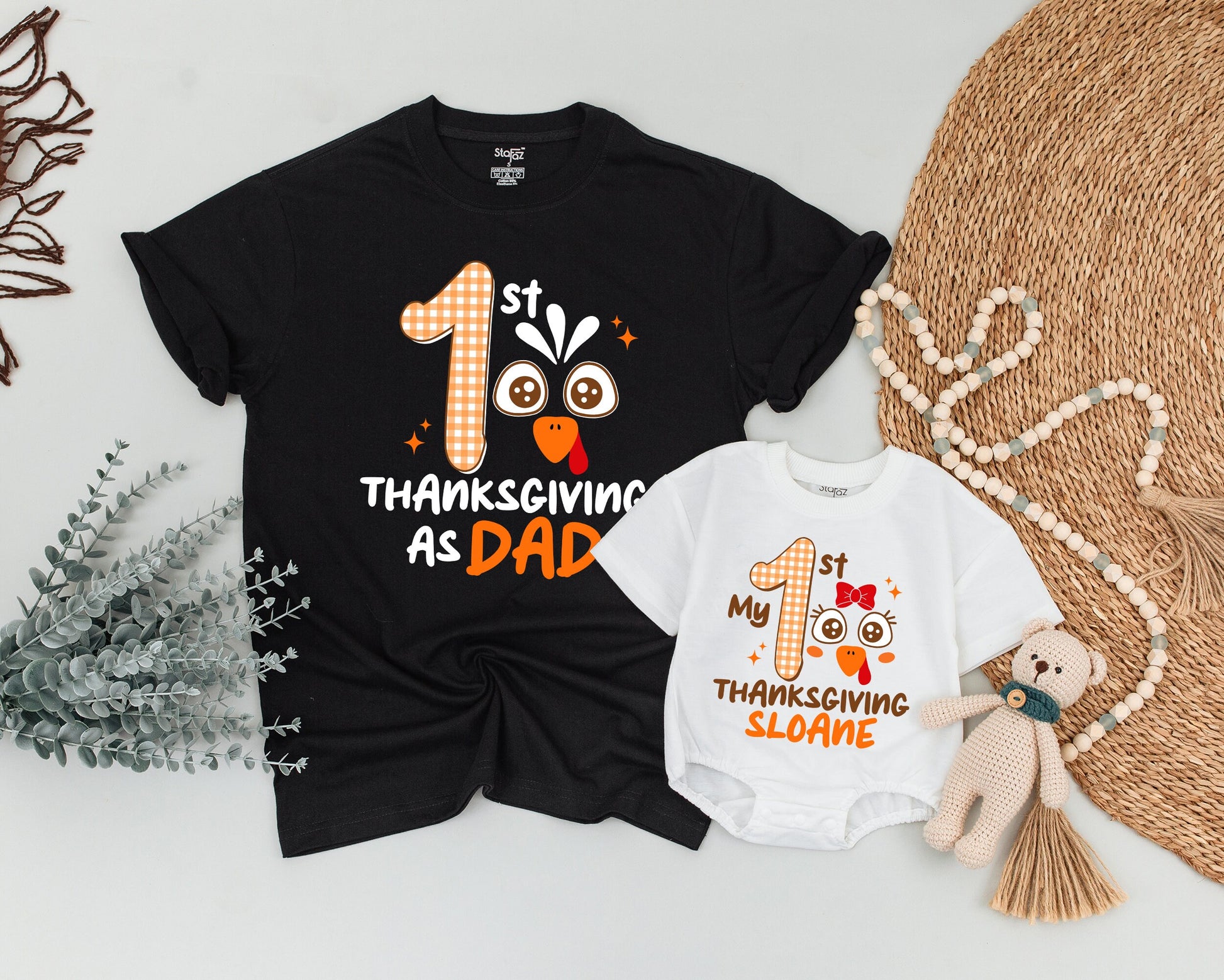 Thanksgiving Family Matching Outfits: Mommy & Me Turkey Day Shirts