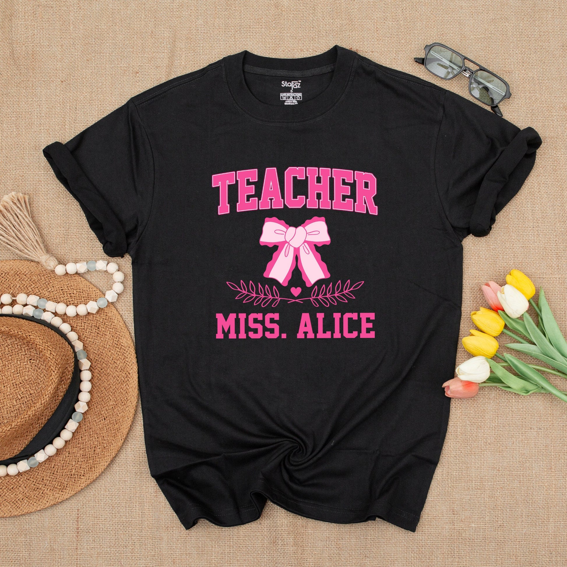 Personalized Teacher Tee, Back to School Shirt, Custom School Gift