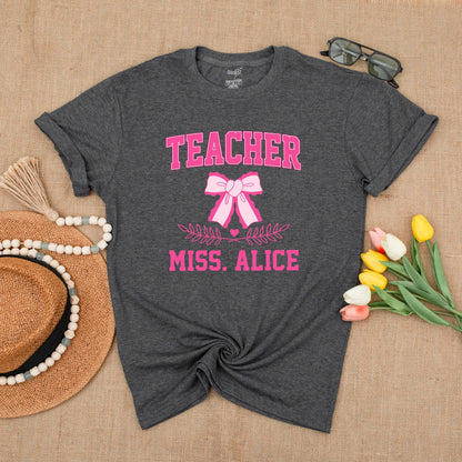 Personalized Teacher Tee, Back to School Shirt, Custom School Gift