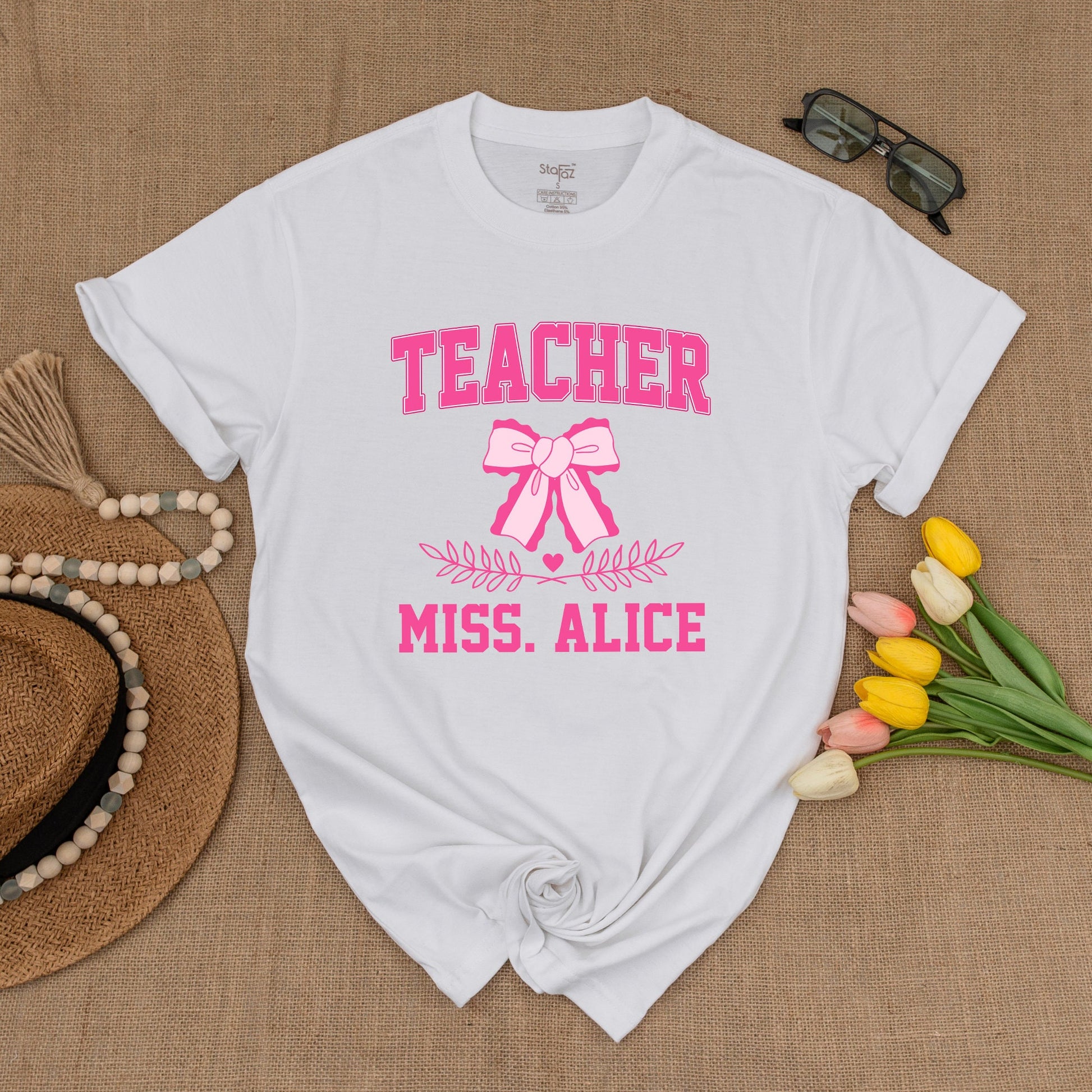 Personalized Teacher Tee, Back to School Shirt, Custom School Gift