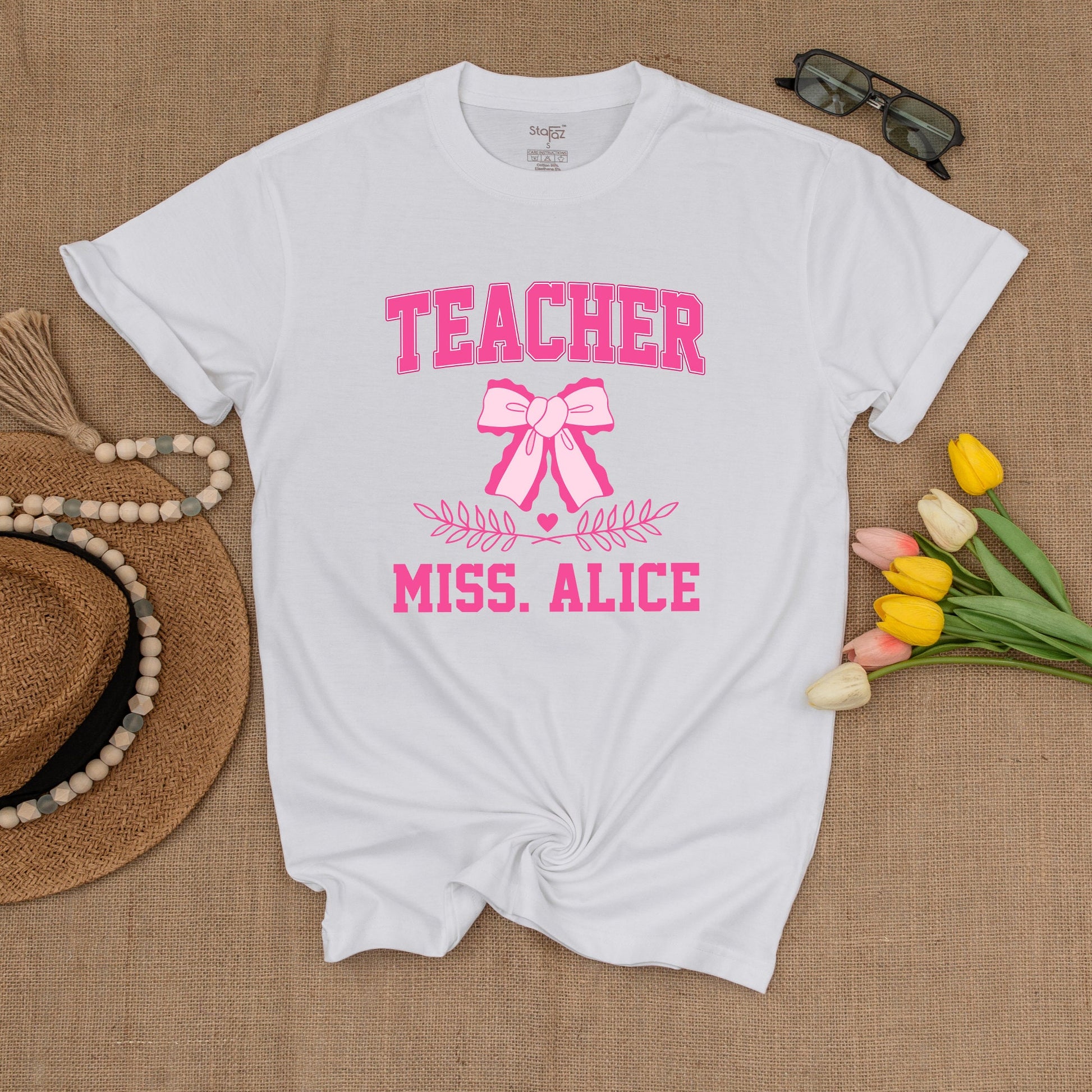 Personalized Teacher Tee, Back to School Shirt, Custom School Gift