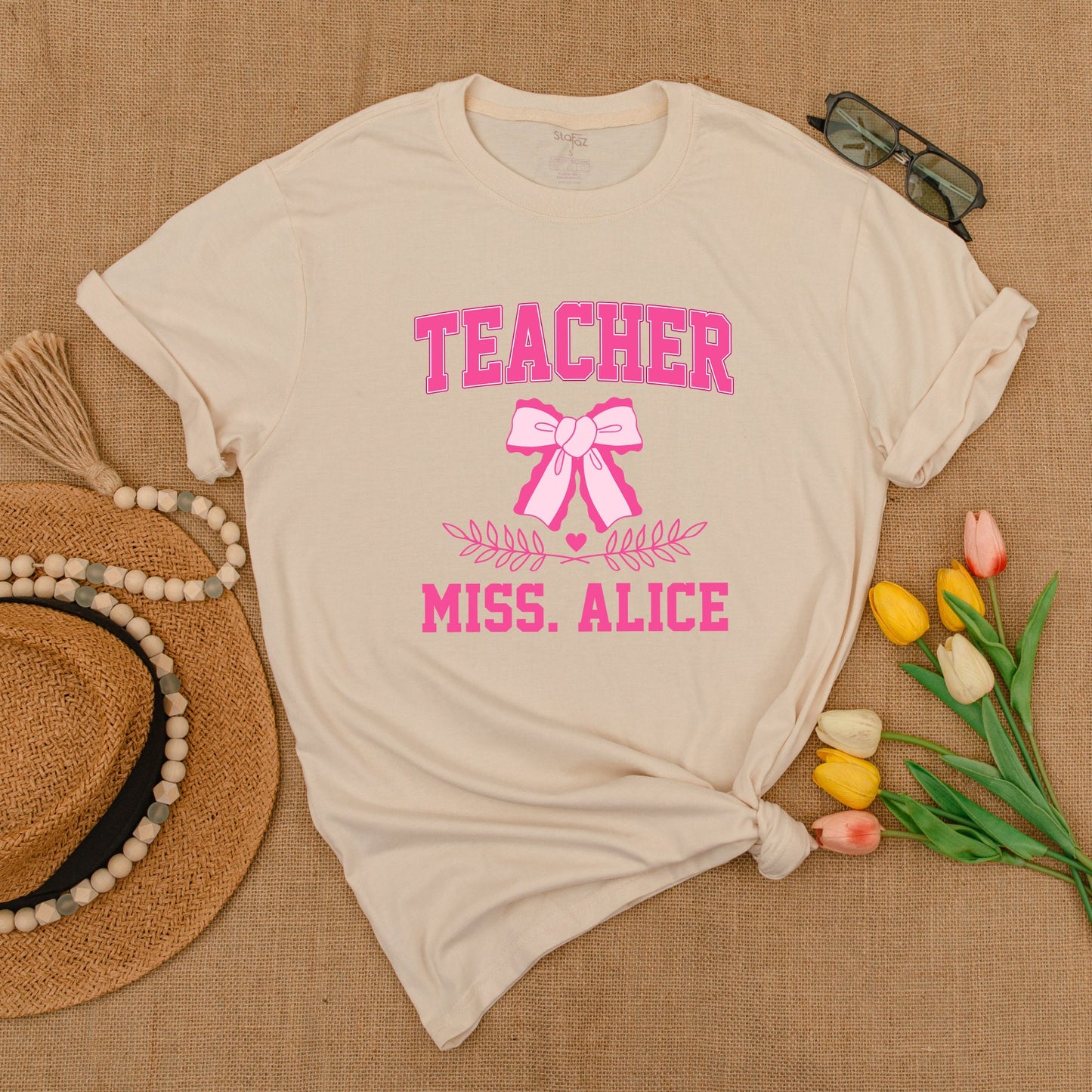 Personalized Teacher Tee, Back to School Shirt, Custom School Gift