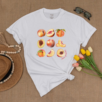 Peach Vintage Graphic T-Shirt, Y2K Boho Unisex Summer Tee