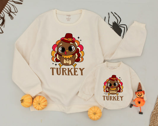 Matching Thanksgiving Outfits: Mama and Mini Turkey Shirts