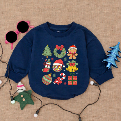 Santa Baby Romper – Cozy Christmas Bodysuit Gift for Infants