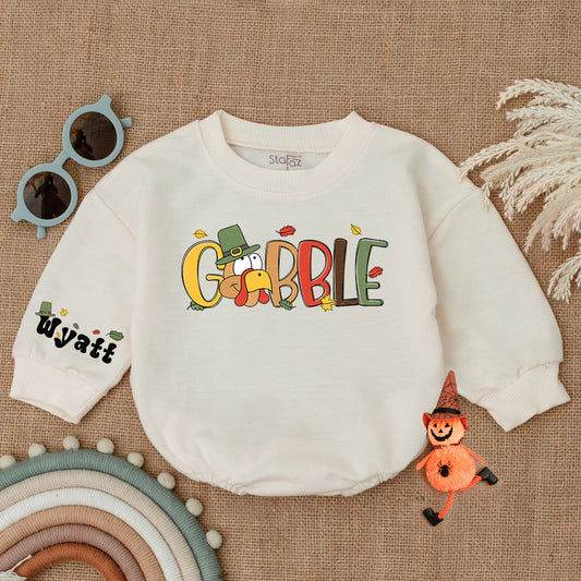 Pumpkin Baby Romper: First Thanksgiving Fall Bodysuit Gift