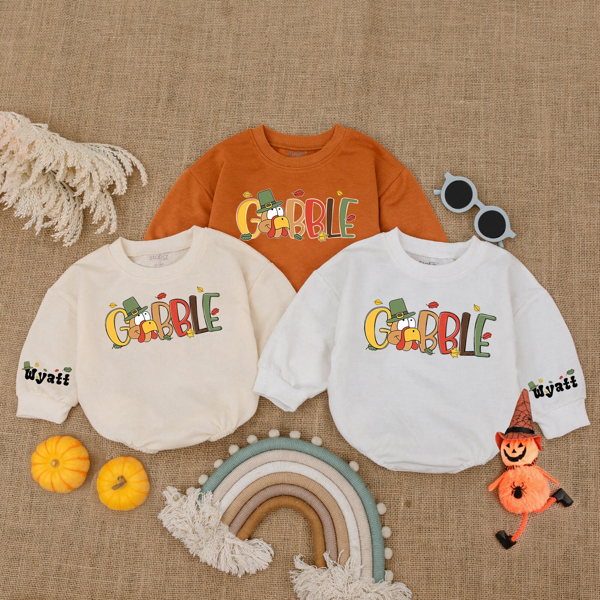 Pumpkin Baby Romper: First Thanksgiving Fall Bodysuit Gift