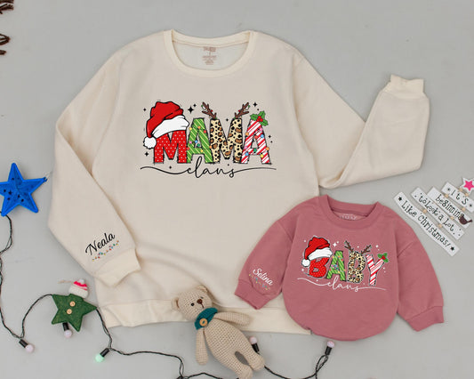 Matching Christmas Sweaters: Mama & Mini Claus Family Outfits