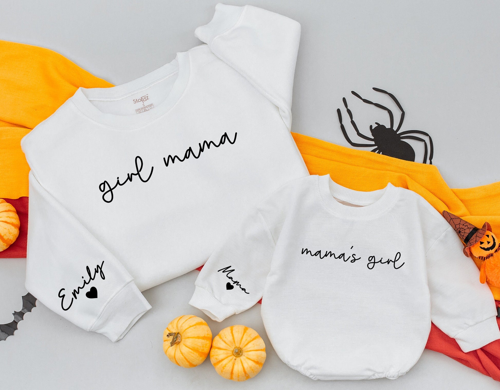 Matching Mama and Mini Sweatshirts: Custom Baby Romper Christmas Gift