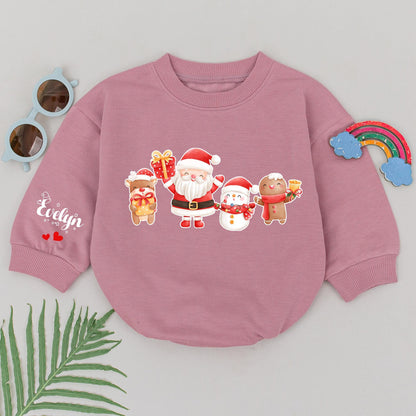 Festive Baby Romper: Personalized 1st Xmas Outfit for Boys & Girls