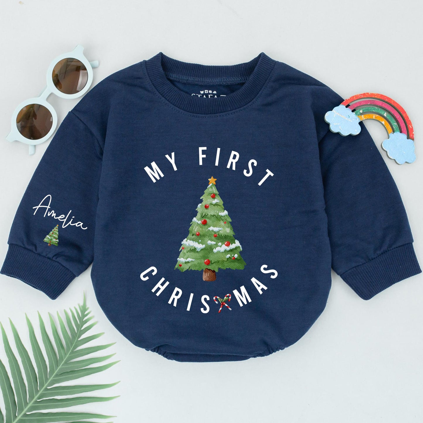 Custom Baby Christmas Romper – 1st Xmas Outfit for Boys & Girls