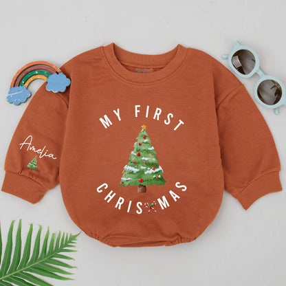 Custom Baby Christmas Romper – 1st Xmas Outfit for Boys & Girls