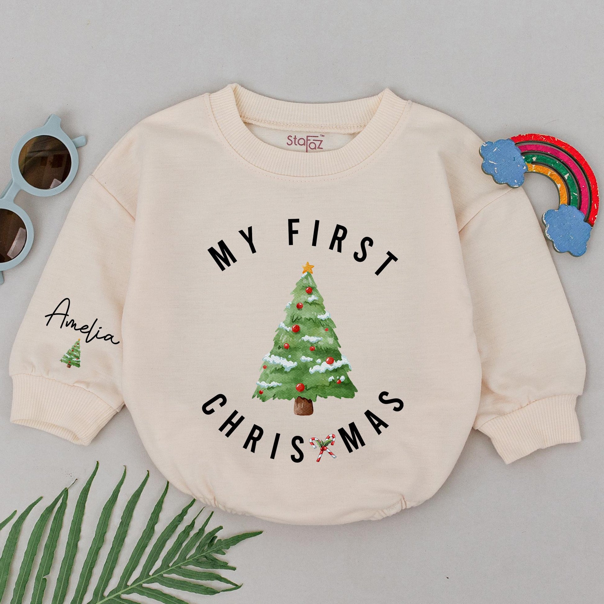 Custom Baby Christmas Romper – 1st Xmas Outfit for Boys & Girls