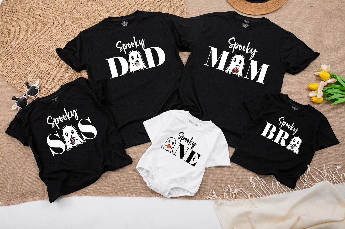 Spooky One Halloween Birthday Shirt for Girl, Cute Ghost Family Matching Tee, First Birthday Outfit, Playful Halloween Mom Shirt,  Modern Spooky Tee
