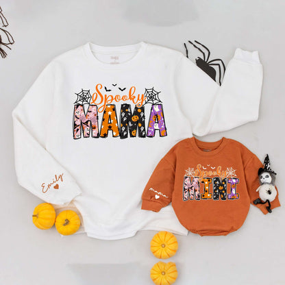 Matching Halloween Sweatshirts: Custom Mama & Mini Spooky Outfits