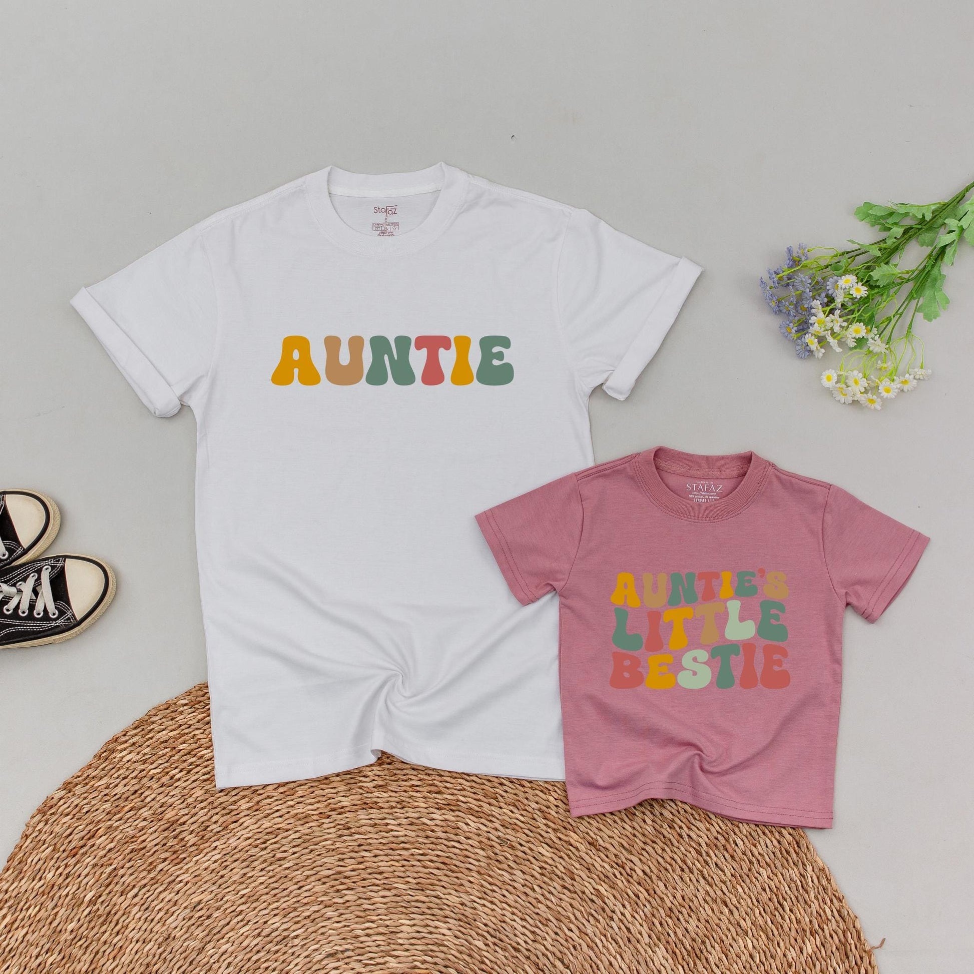 Auntie & Niece Matching Shirts, Perfect Baby Shower or Birthday Gift