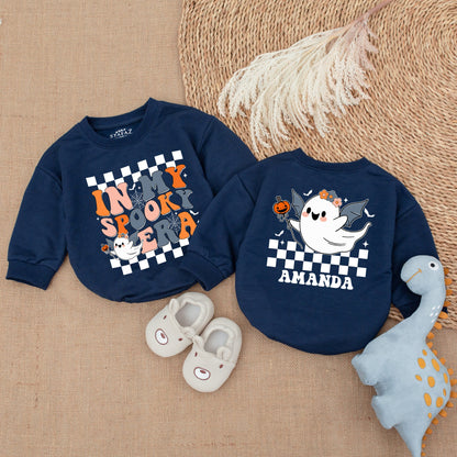 Retro Ghost Halloween Baby Romper - Cute First Halloween Outfit  