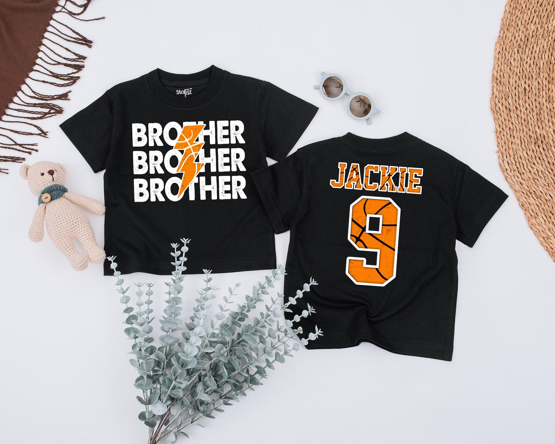 Personalized Basketball T-Shirt for Kids, Sports Family Gift