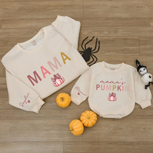 Pumpkin Patch Baby Romper & Personalized Bodysuit for Fall Events