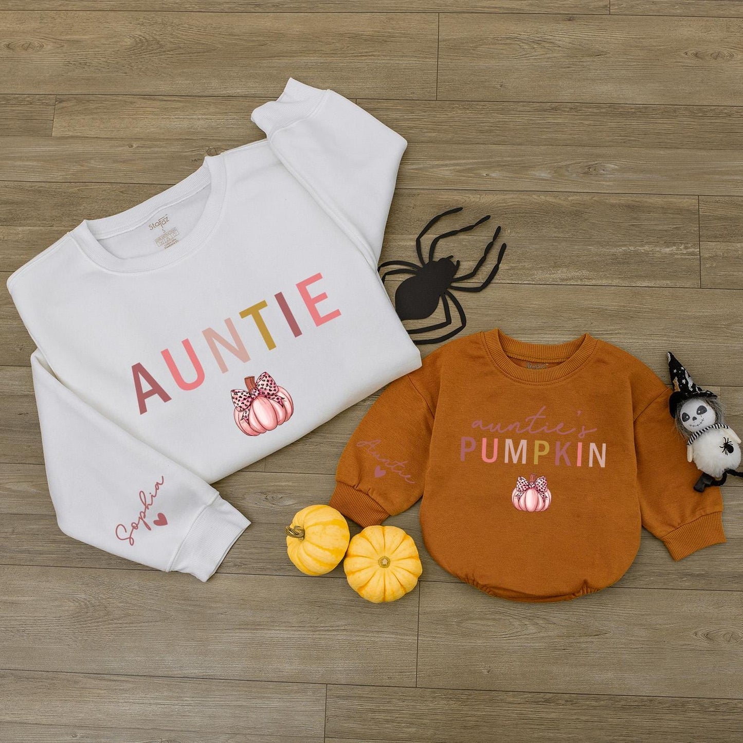 Auntie's Little Pumpkin Romper: Custom Cute Fall Baby Bodysuit