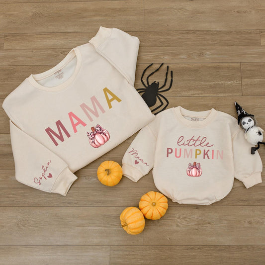 Pumpkin Baby Outfit: Personalized Bodysuit & Matching Family Apparel