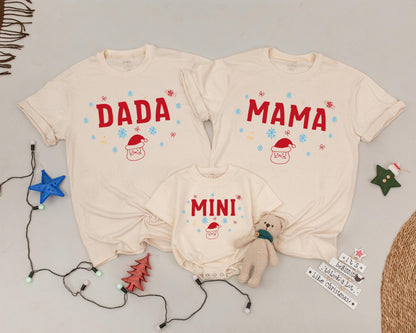 Retro Personalized Christmas Shirts: Matching Family & Baby's First