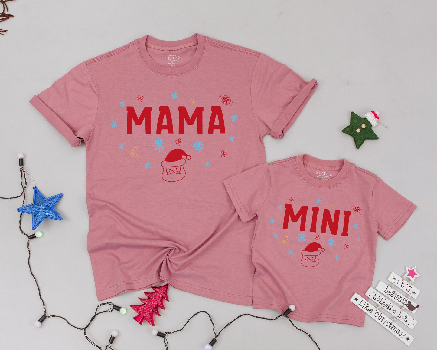 Retro Personalized Christmas Shirts: Matching Family & Baby's First