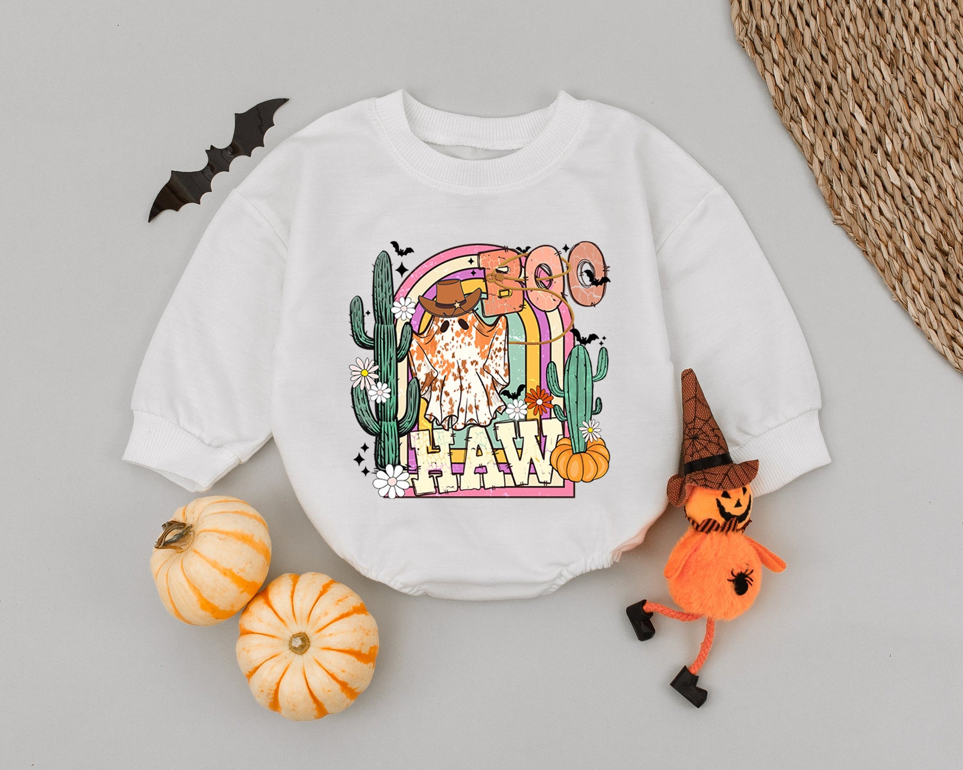 Western Ghost Baby Romper - Cute Halloween Costume for Infants