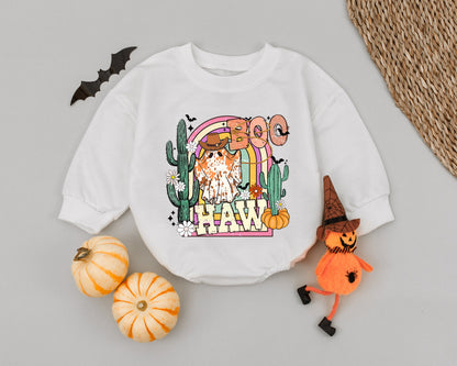 Western Ghost Baby Romper - Cute Halloween Costume for Infants
