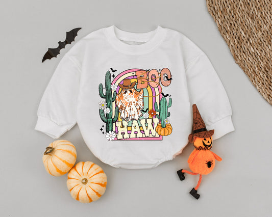 Western Ghost Baby Romper - Cute Halloween Costume for Infants