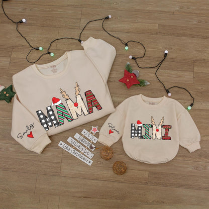 Reindeer Romper Set: Mommy & Me Christmas Outfit for Newborns