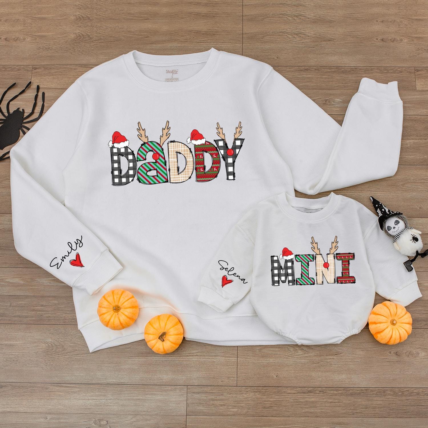 Reindeer Romper Set: Mommy & Me Christmas Outfit for Newborns