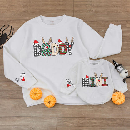 Reindeer Romper Set: Mommy & Me Christmas Outfit for Newborns