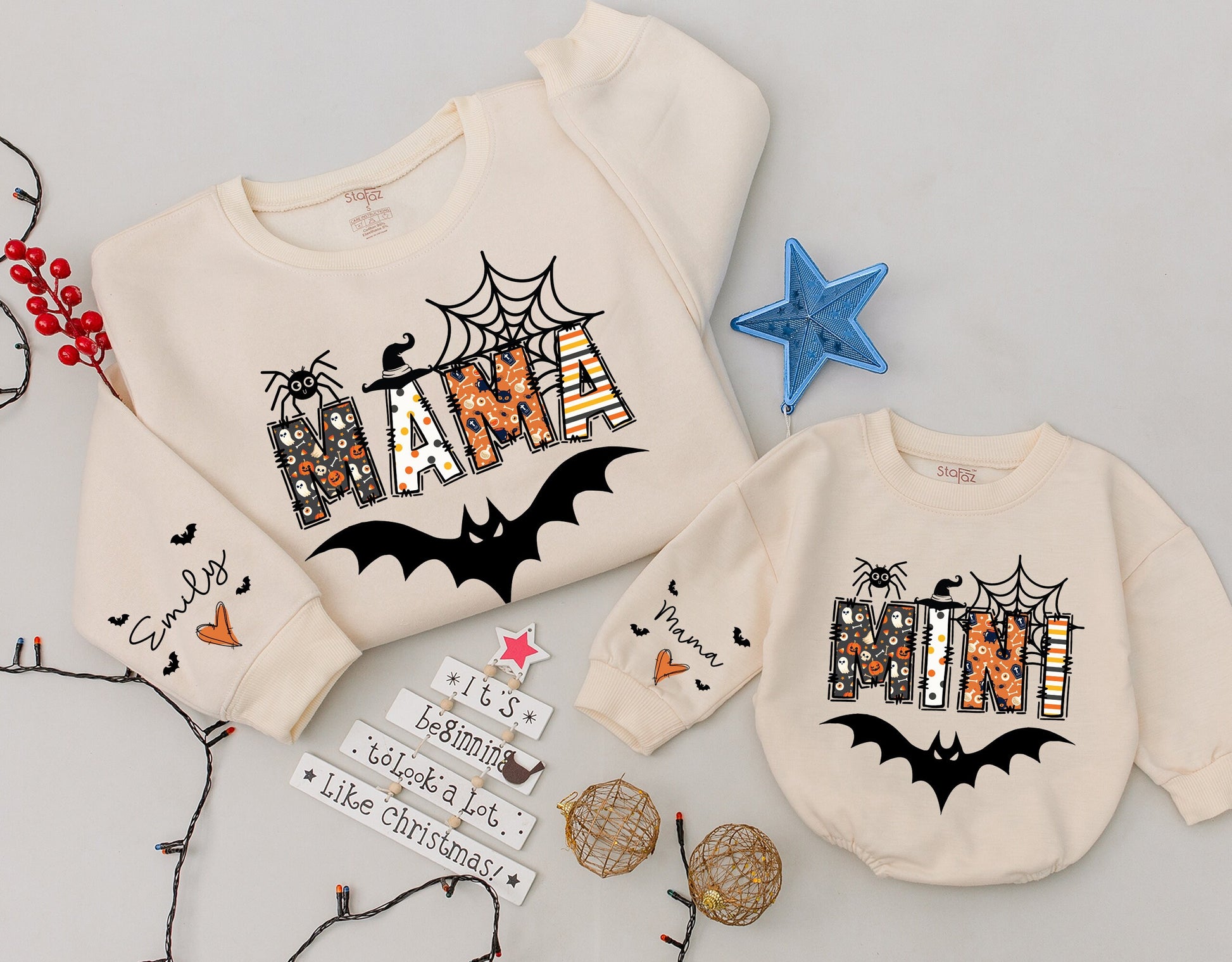 Matching Halloween Sweatshirts: Mama, Mini & Family Outfits