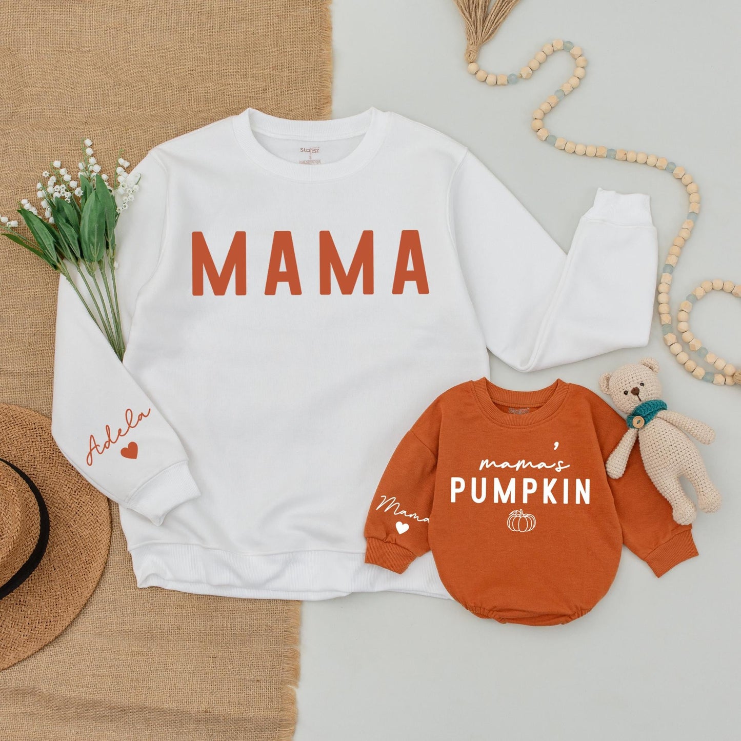 Pumpkin Patch Family Outfits: Mommy & Me Fall Sweaters