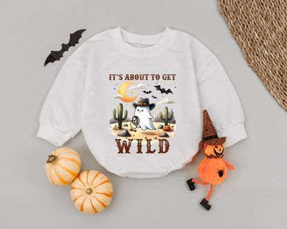 Wild West Baby Romper: Retro Halloween Ghost Costume for Toddlers