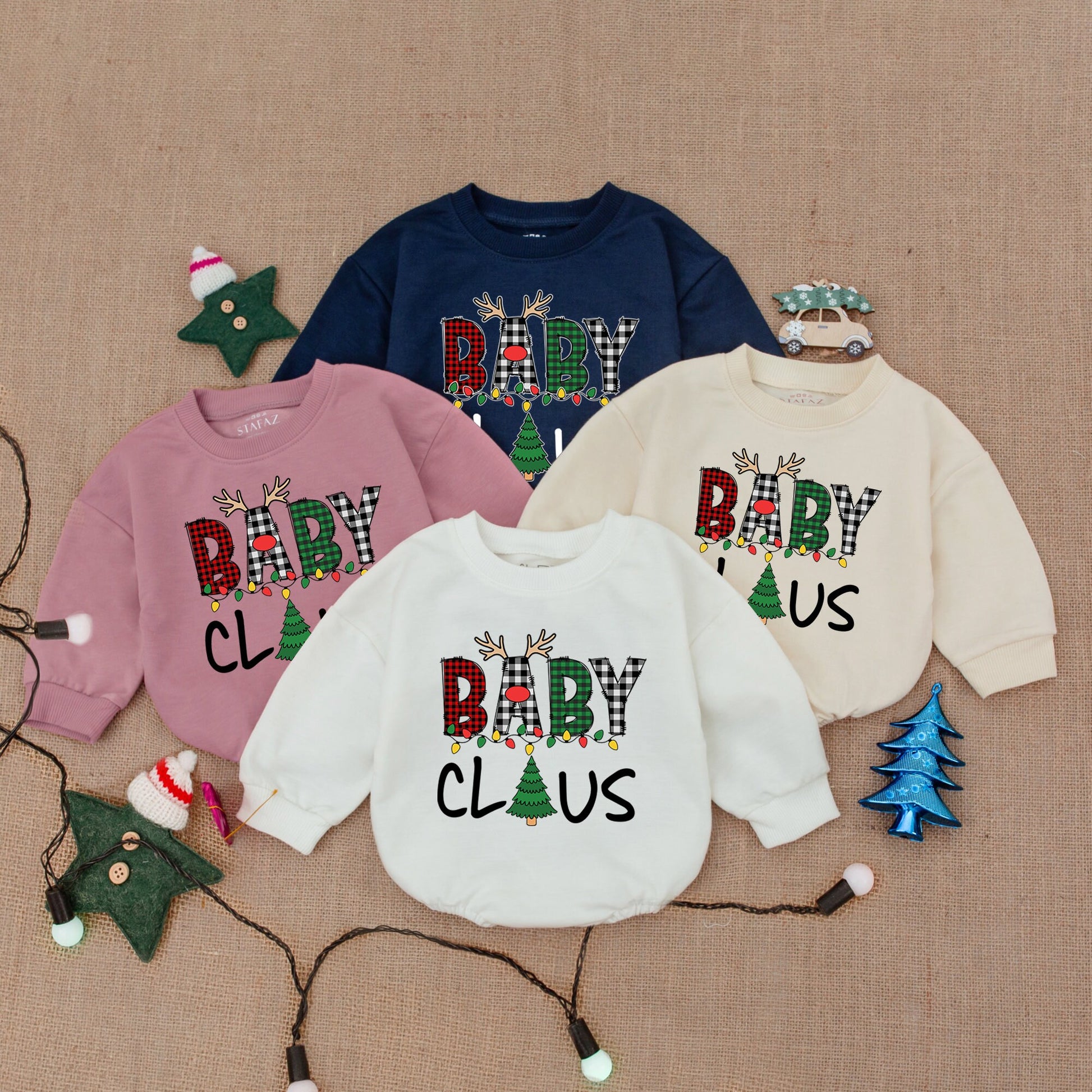 Santa Baby Christmas Romper, Cozy Infant Bodysuit, Holiday Outfit